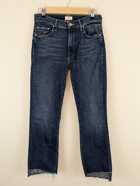 MOTHER jeans The Insider Crop Step Fray Turn of the Tide wash